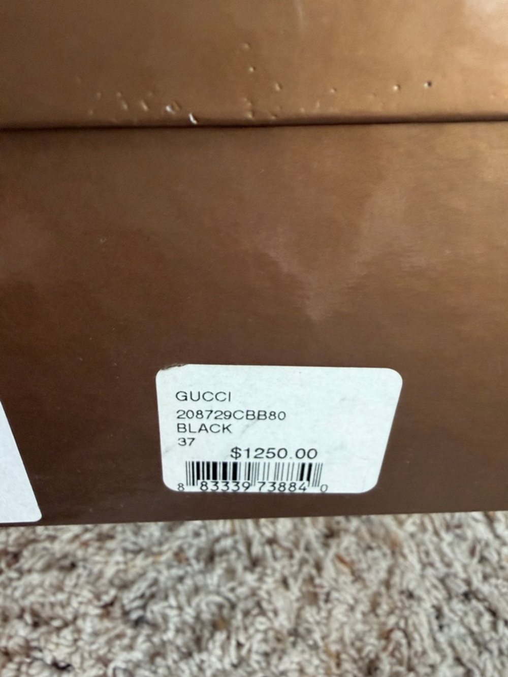 Authentic Gucci Black Suede Fringe Ankle Boots with Gold Studs size 7 - Picture 7 of 9